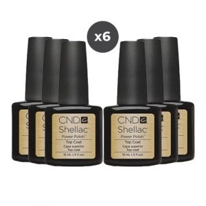Shellac Bulk X 6 Top Coat 15ml